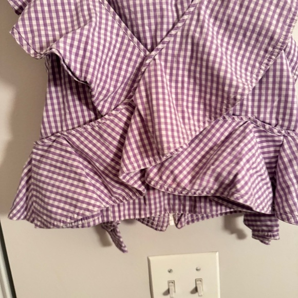 PETERSYN Lavender Gingham Plaid Purple Tate Top - Picture 8 of 11